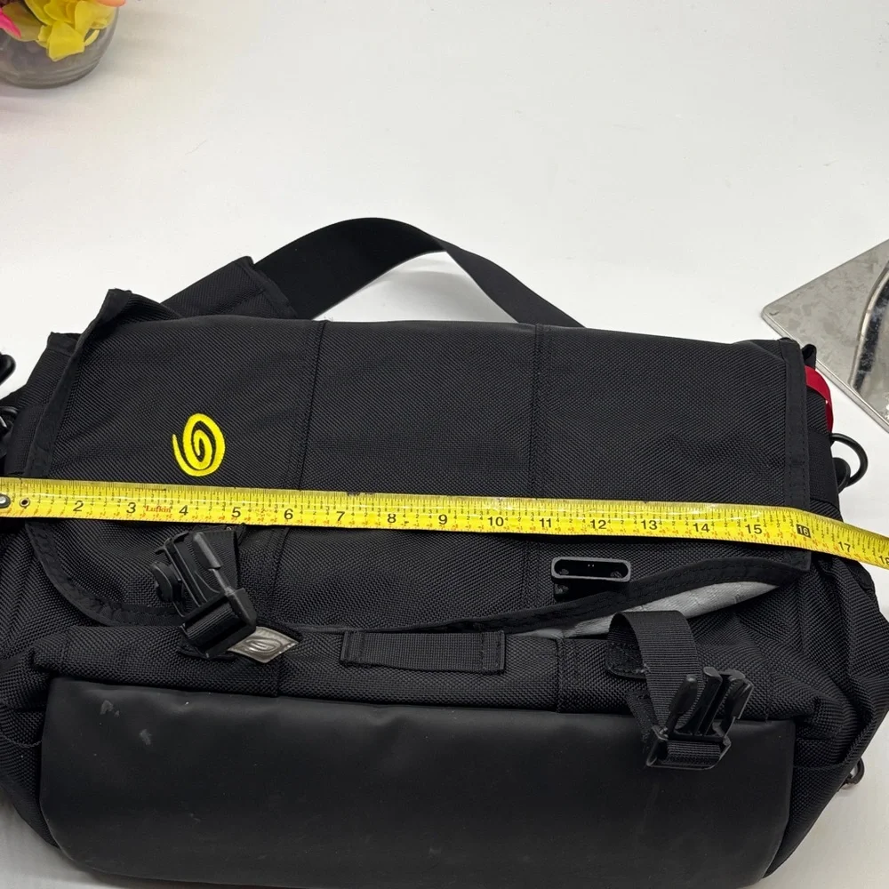 Timbuk2 Black Messenger Bag with Yellow Logo